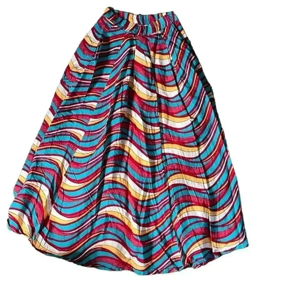 Francis + Benedict Art Deco Pop Art Abstract Print Maxi Skirt Size S - Picture 1 of 7